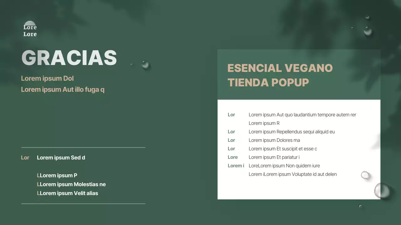 Presentación de un producto cosmético vegano naturalista de tonos verdes