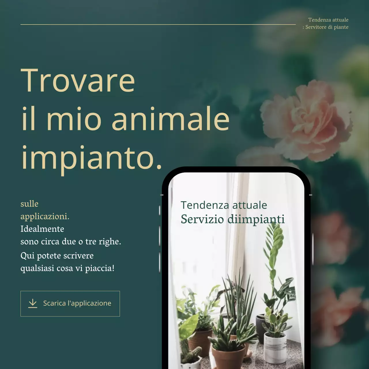 Piante da compagnia di tendenza verde e oro spiegate