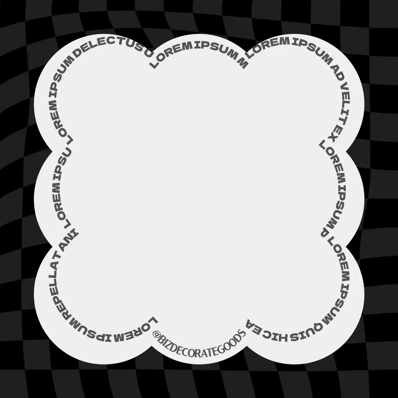 Conceito simples e moderno de padrão axadrezado e padrão de frase de texto em preto e cinzento claro para artigos pessoais