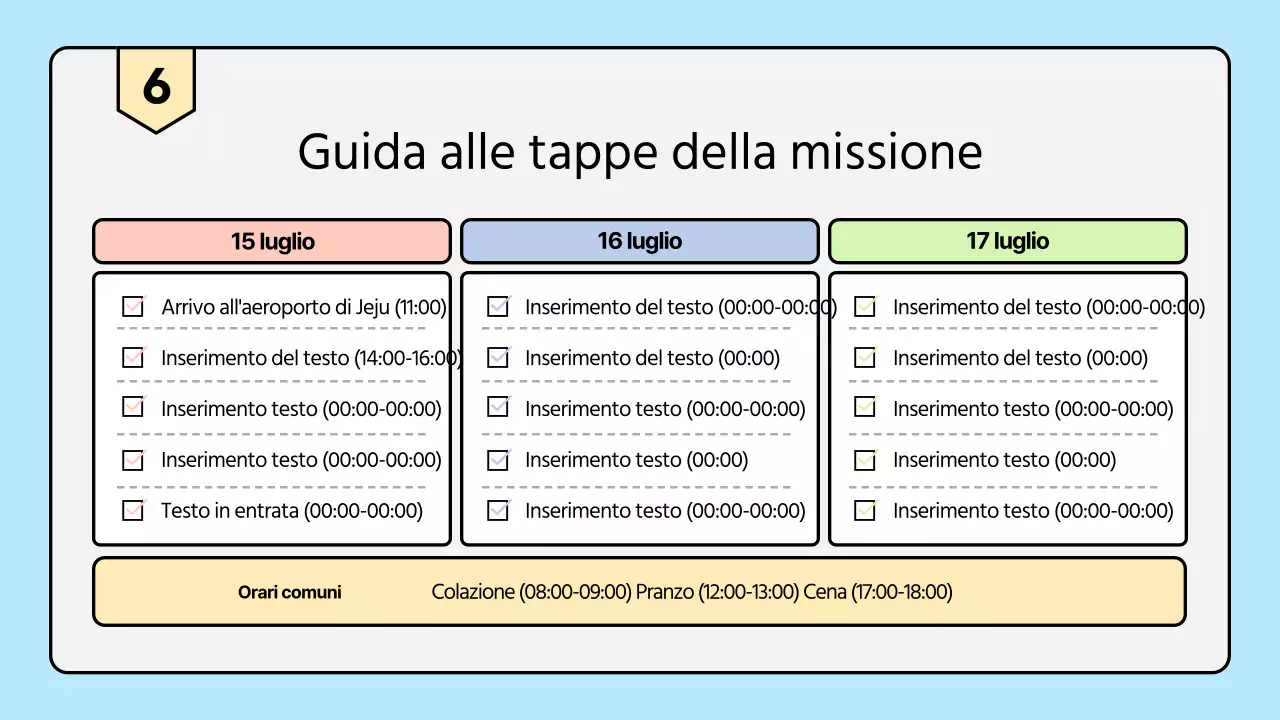 Un opuscolo per le missioni estive della chiesa pulito e dai colori pastello