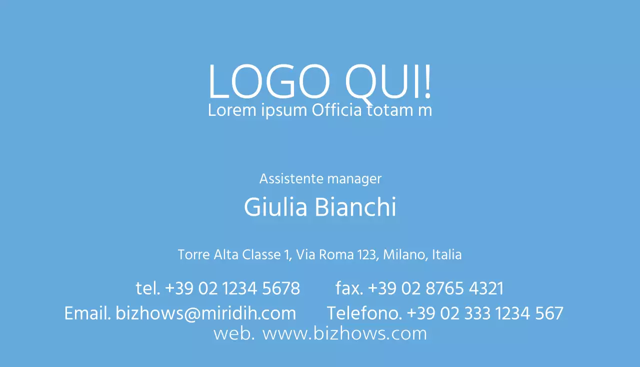 Biglietto da visita semplice