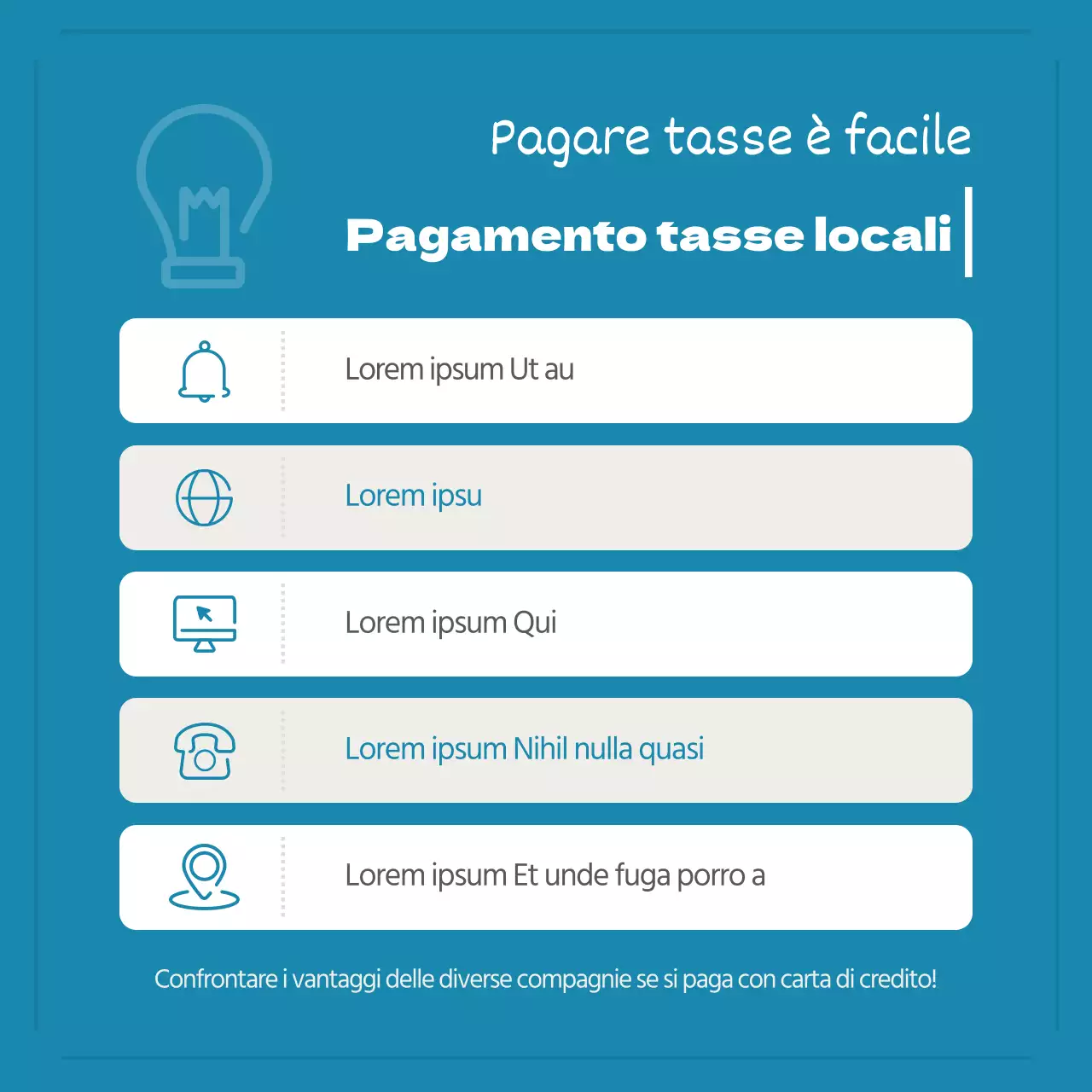 Promuovere una semplice società di consulenza fiscale locale in blu e avorio