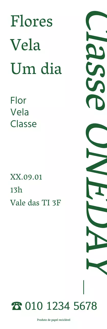 Sobre a aula de um dia: uma vela floral simples e sentimental em estilo escultura em verde.