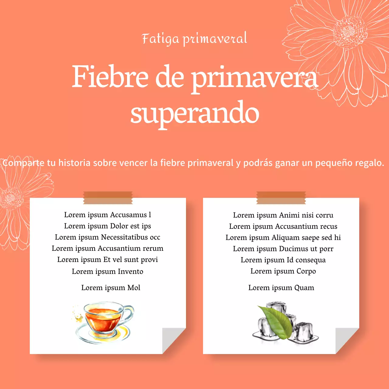 Albaricoque y fiebre de primavera color carne CardNews