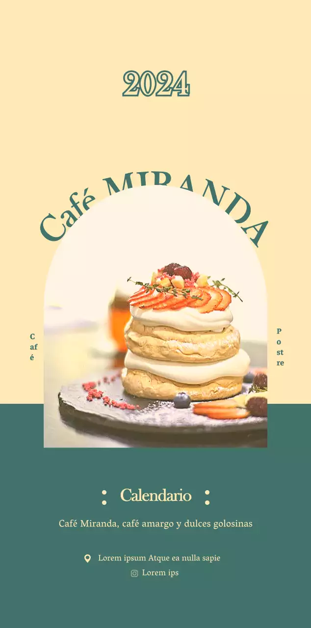 Calendario de cafés con recomendaciones de bebidas del mes