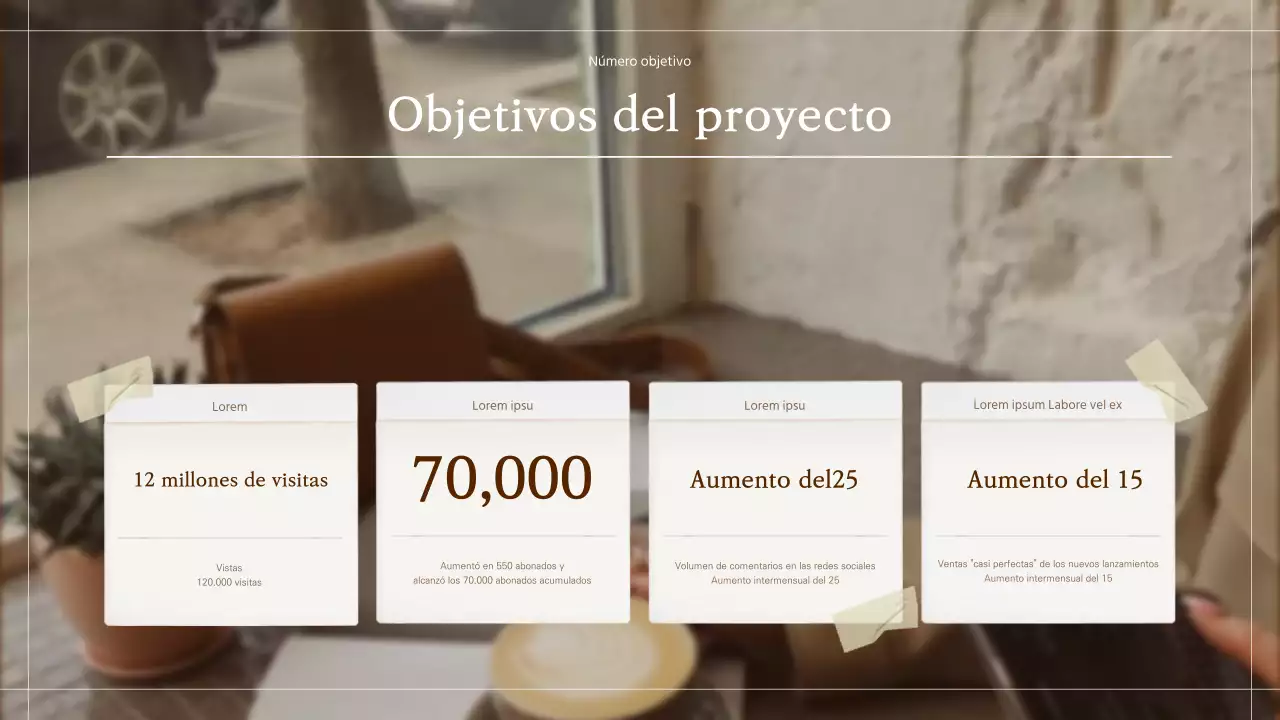 Álbum Scrapbooking Concepto Película Propuesta en Beige Marrón