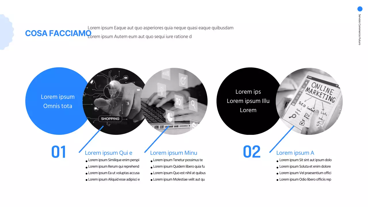 Semplice presentazione online della fiera del lavoro in blu e bianco