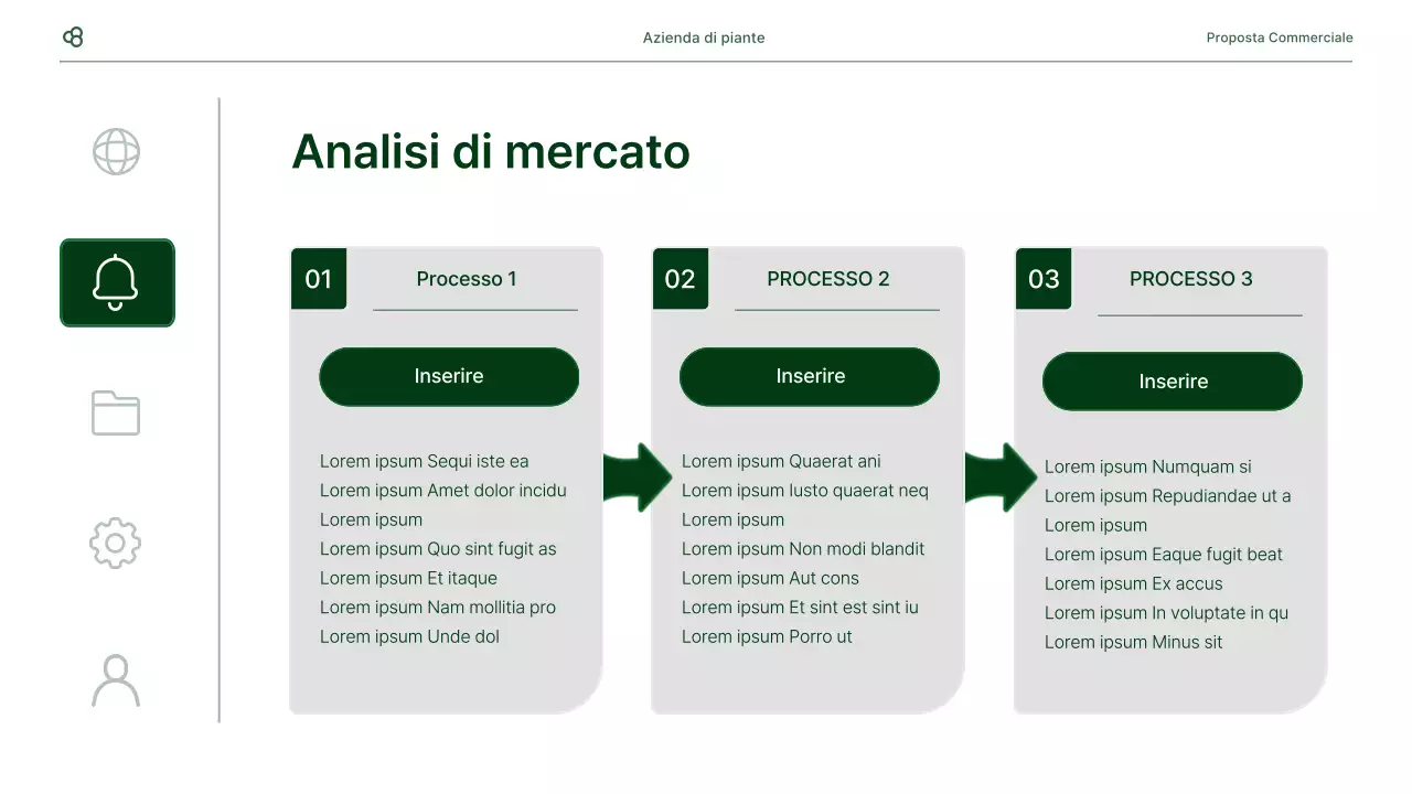Proposta di business in bianco e verde concetto di foglia naturale