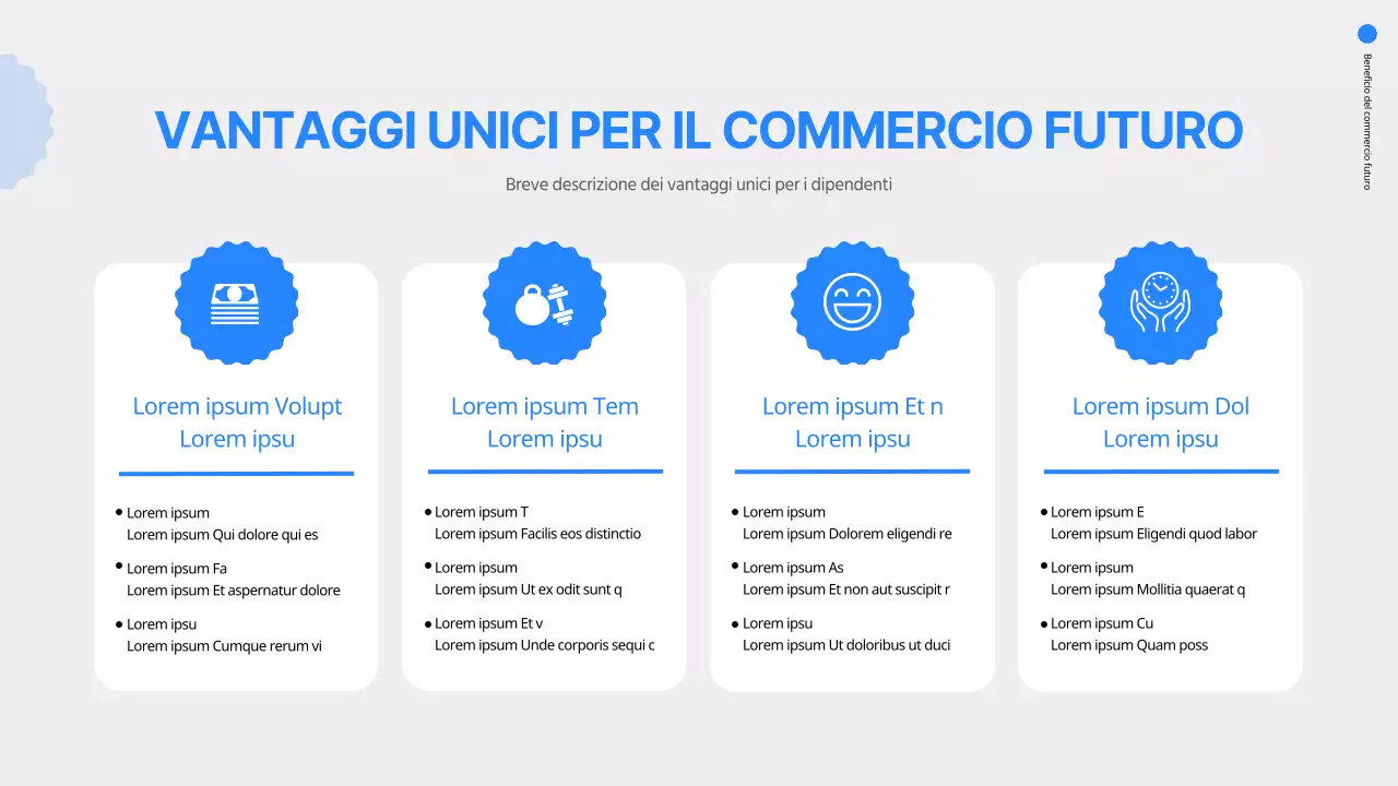 Semplice presentazione online della fiera del lavoro in blu e bianco