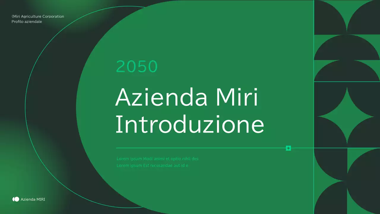 Profilo aziendale dell'agricoltura verde e naturale