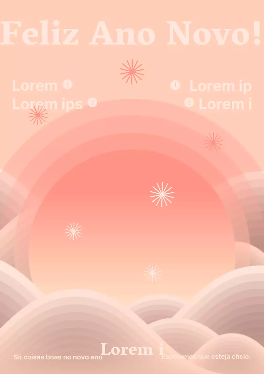 Feliz Ano Novo e Boas Festas em cor-de-rosa