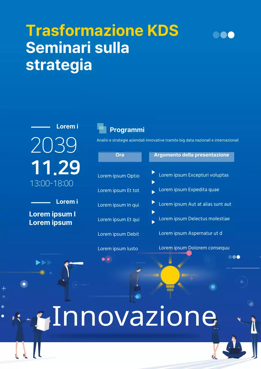 Promuovere altri scambi di settore con illustrazioni di lavoratori dell'ufficio blu