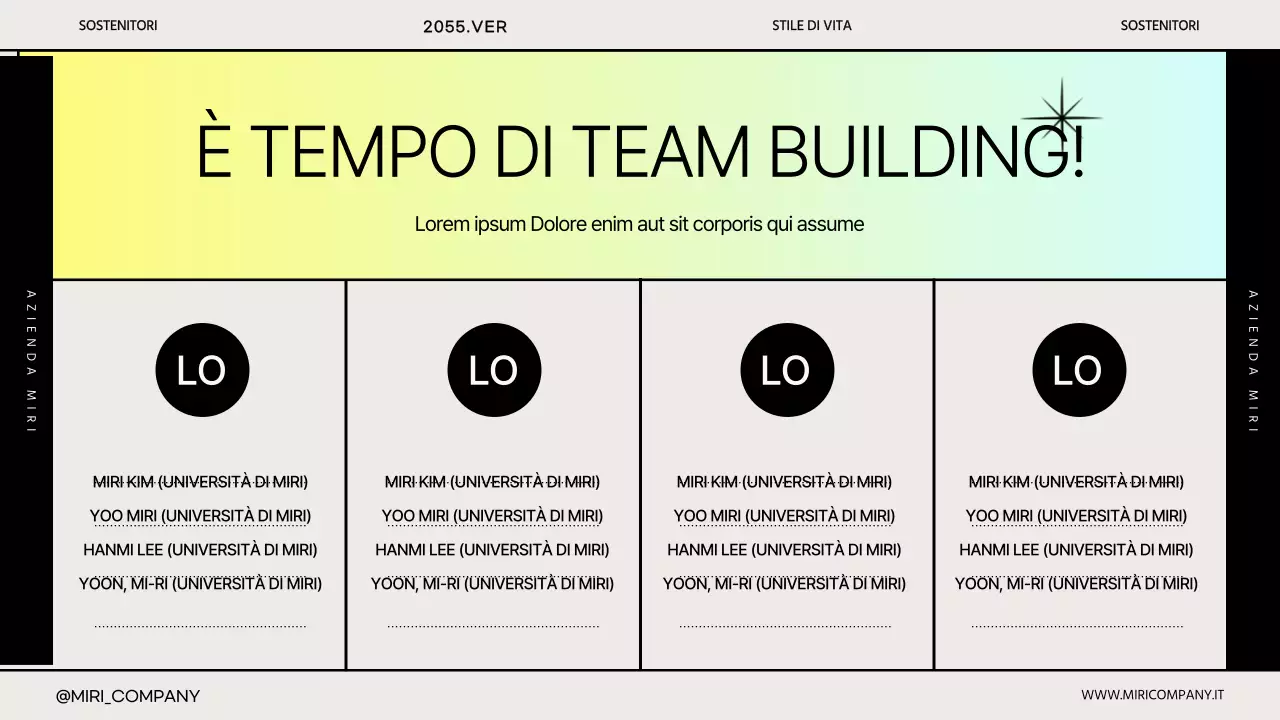 La semplice presentazione aziendale di Gradient per il kickoff