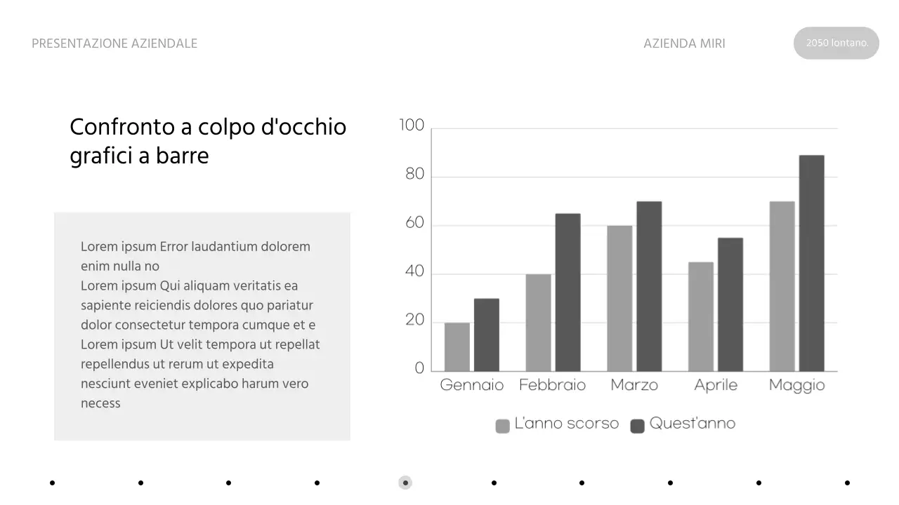 Una proposta commerciale pulita in un'infografica monotona