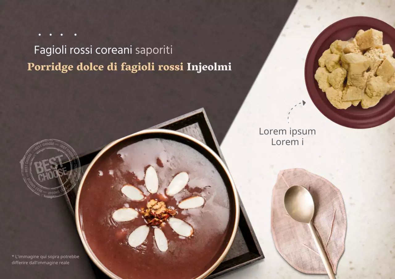 Porridge di fagioli rossi Injeolmidan