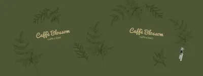 Caffè dell'illustrazione della linea verde