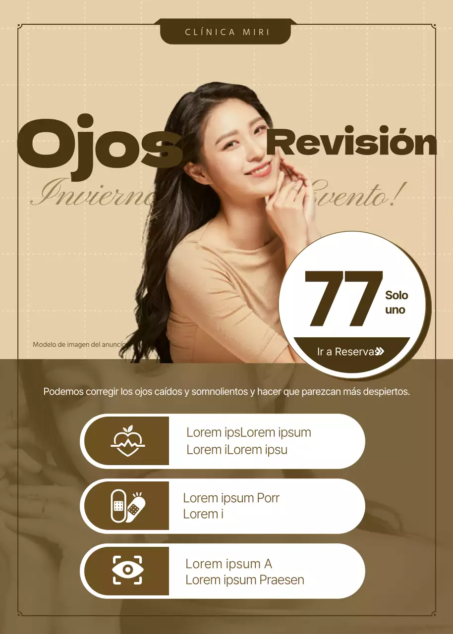 Rebajas en la corrección ocular con foto marrón