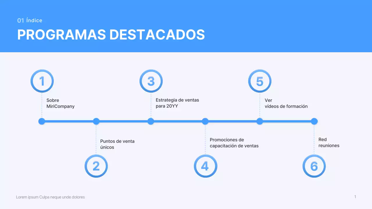 Sesión informativa de formación de vendedores con formas tridimensionales azules