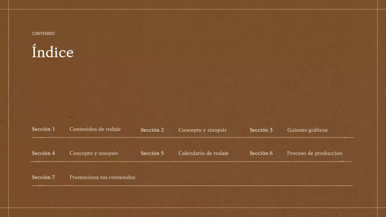 Álbum Scrapbooking Concepto Película Propuesta en Beige Marrón