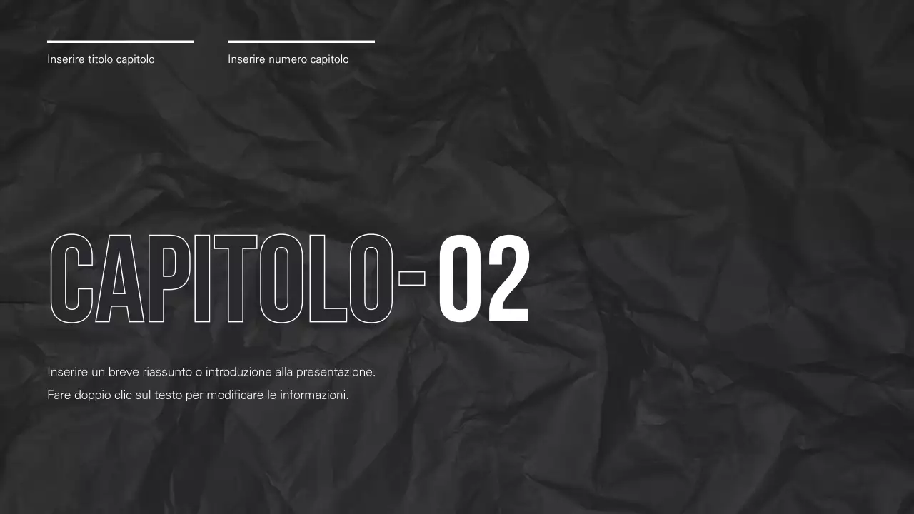 Una presentazione chic