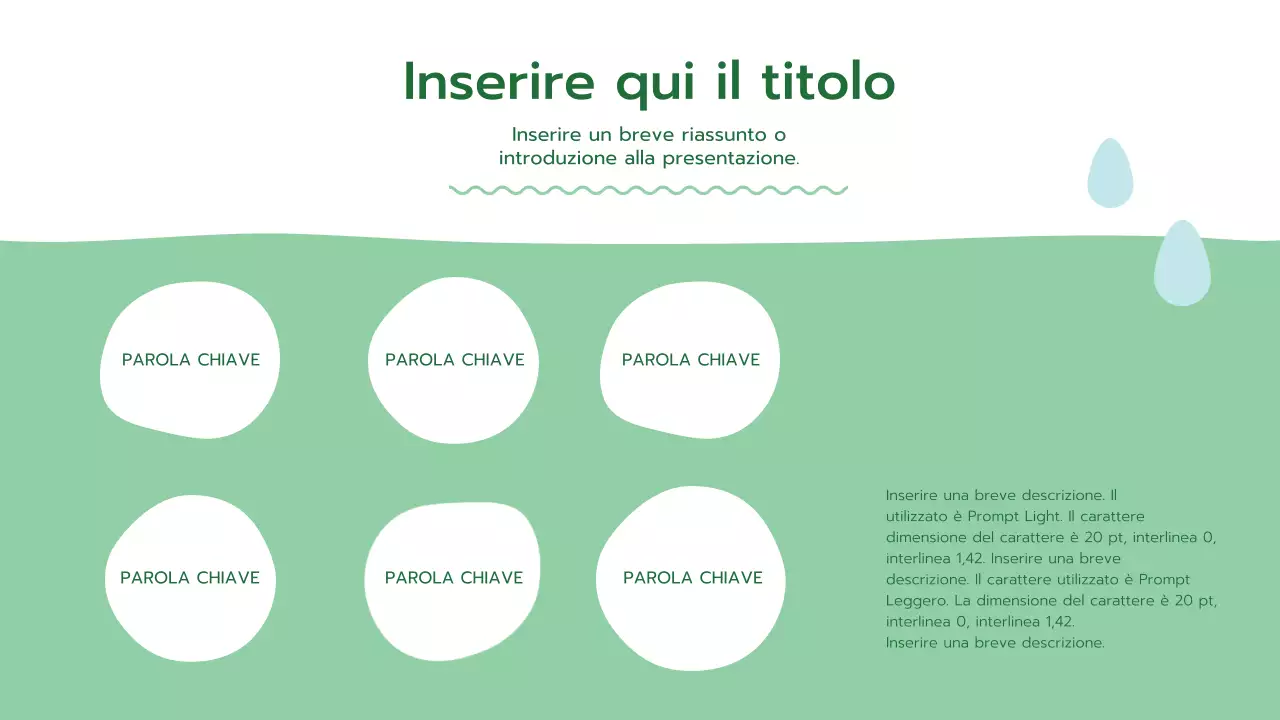 Una presentazione verde fresca e arrotondata della psicologia