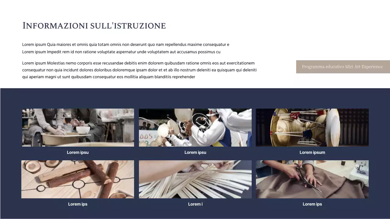 Una guida per esporre la ceramica in indaco e beige