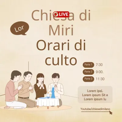 Famiglia in preghiera marrone Illustrazione Religione Guida al culto online