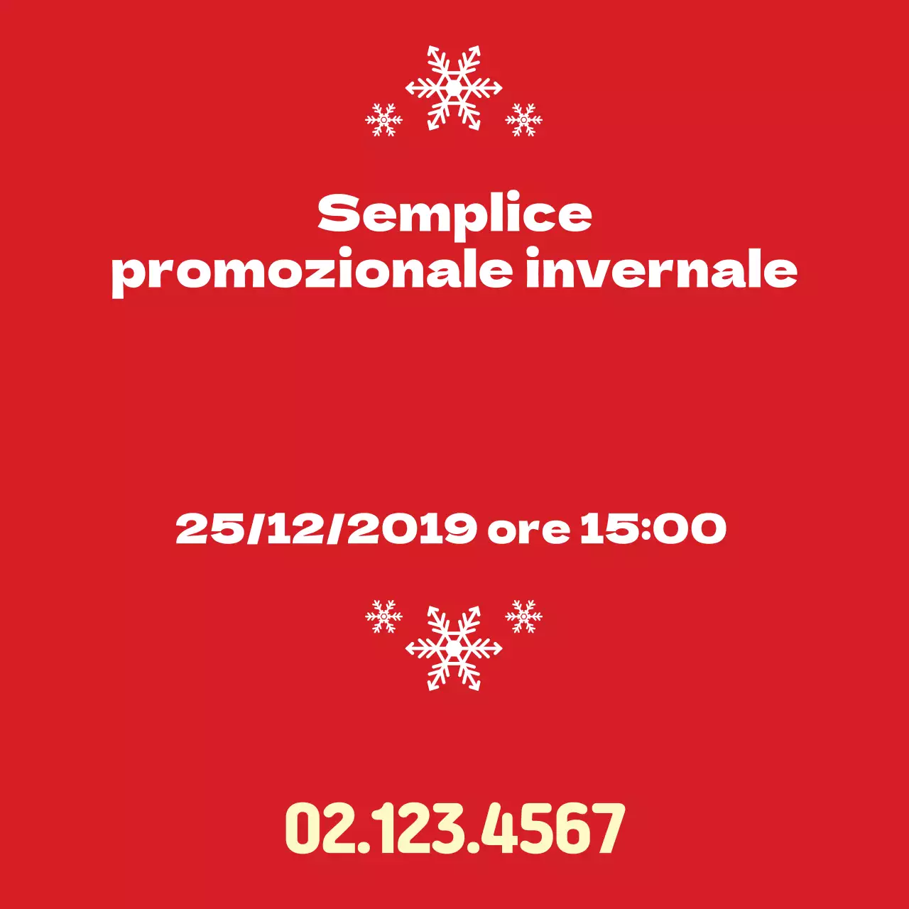 Semplice quadrato promozionale invernale rosso