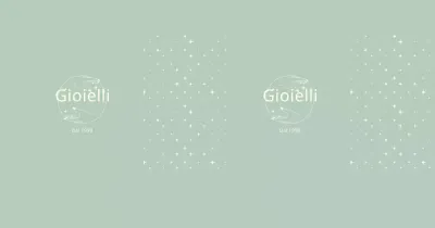 Gioielli illustrati dalle linee pulite blu