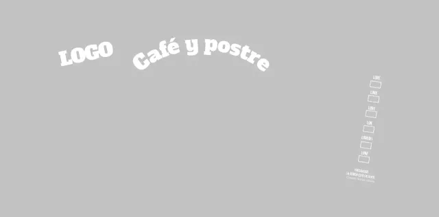Logotipo de estilo limpio en gris y blanco para una cafetería
