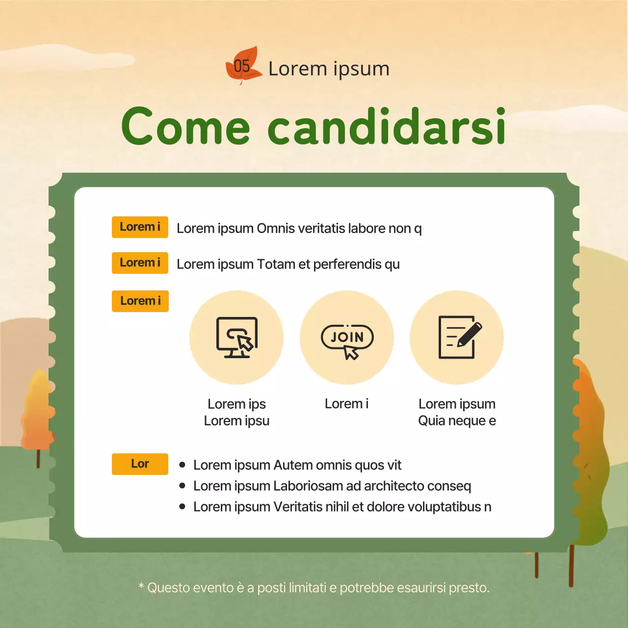 Giallo Arancione Verde Autunno Trekking Challenge Guida