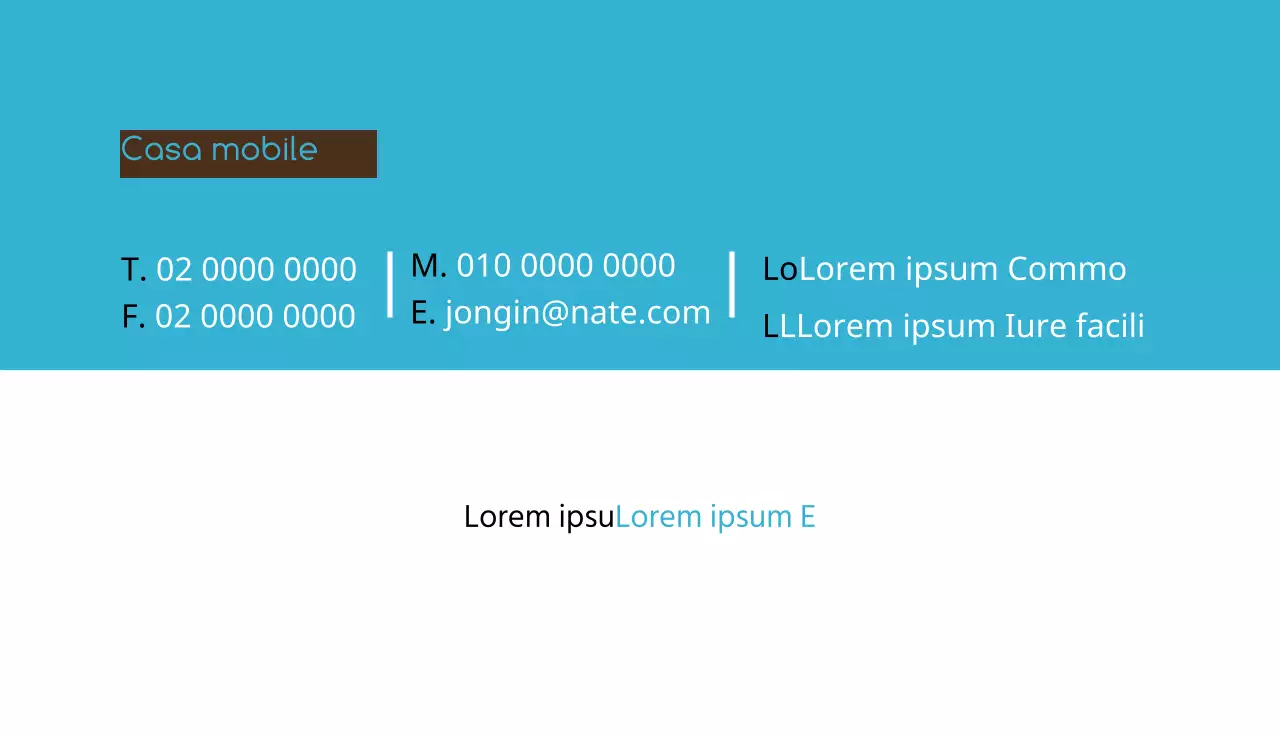 Biglietto da visita mobile