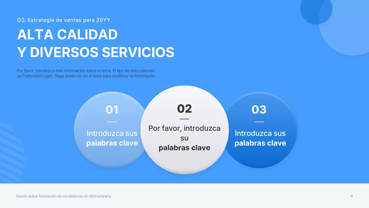 Sesión informativa de formación de vendedores con formas tridimensionales azules