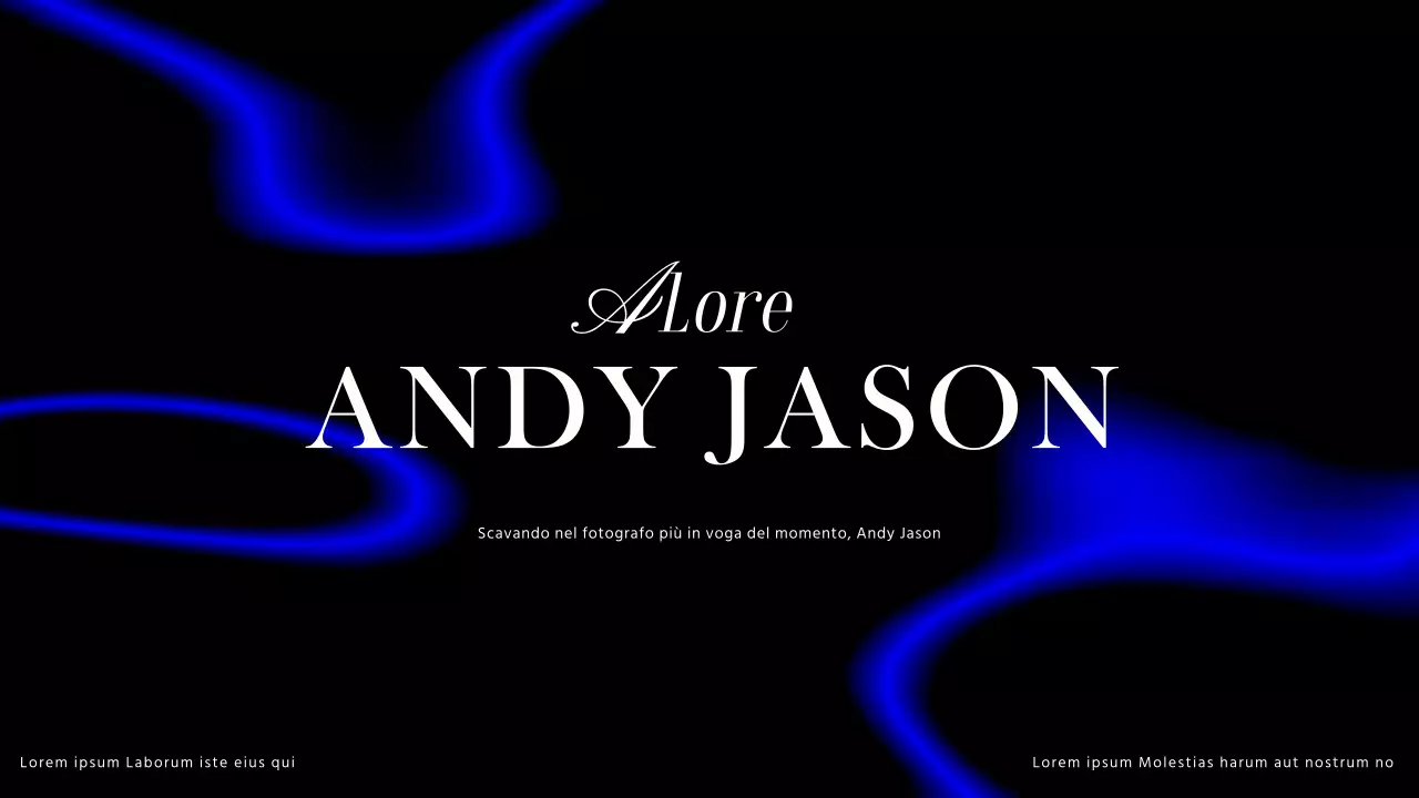 Ritratto di tendenza in blu, bianco e nero