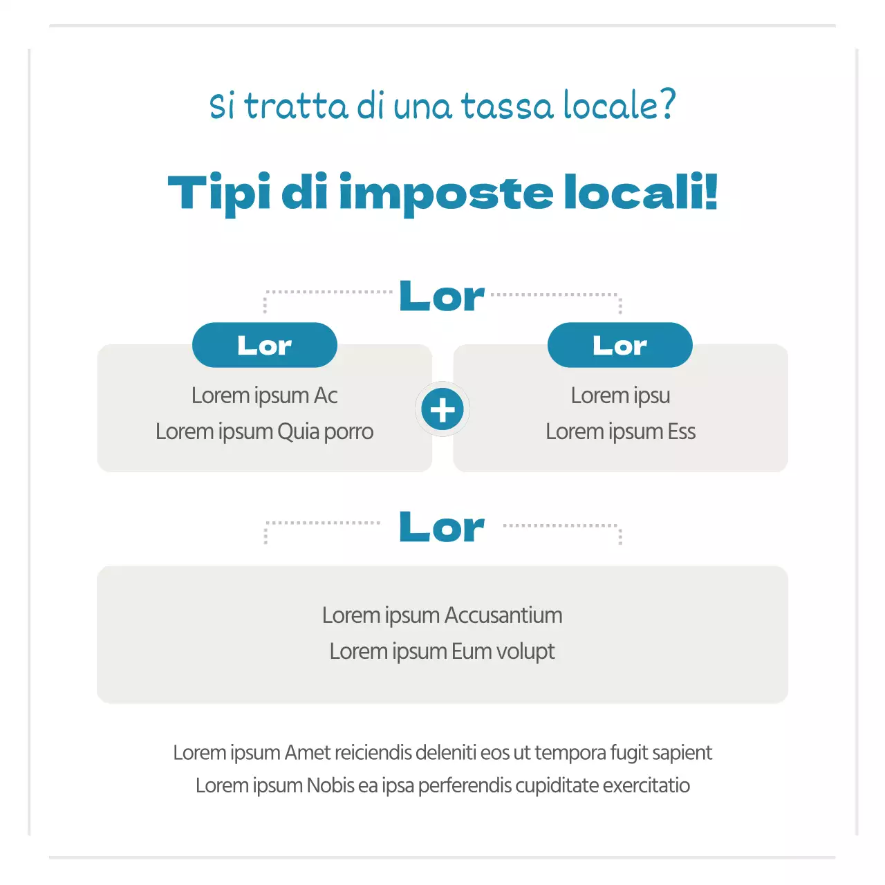 Promuovere una semplice società di consulenza fiscale locale in blu e avorio