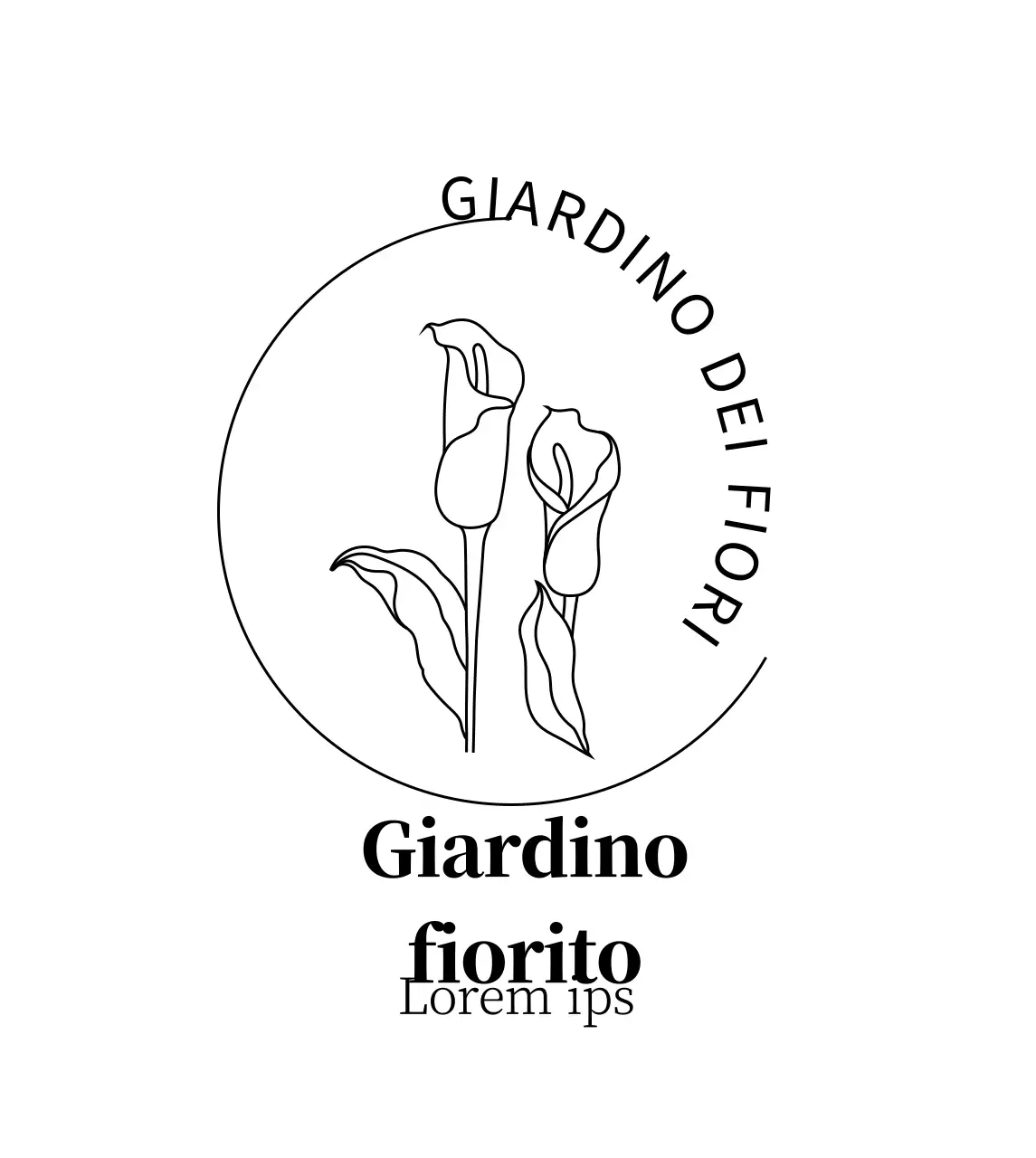 Logo semplice del fiorista