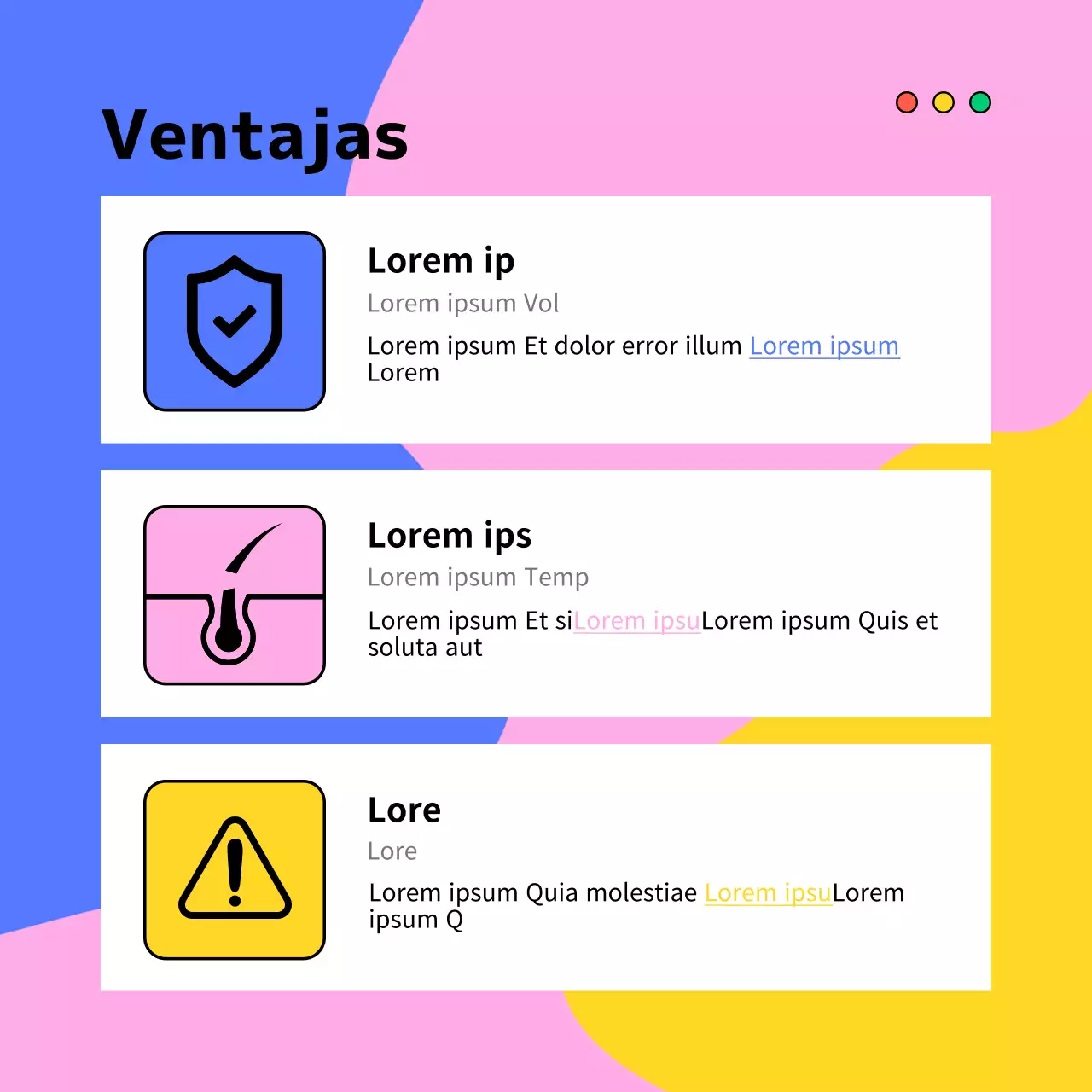 Azul y amarillo rosa perro ropa plantilla de medios sociales