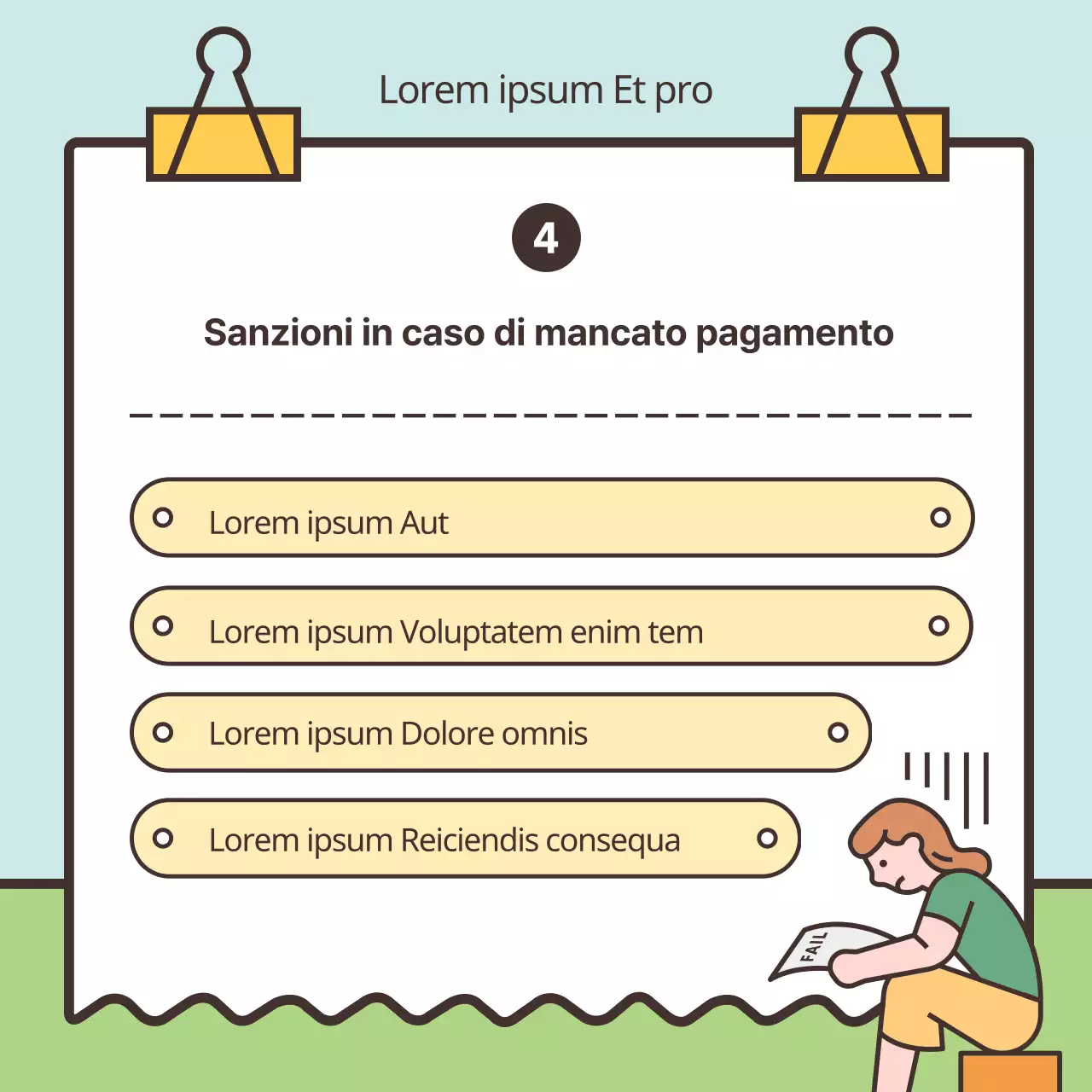 Evidenziare simpatiche illustrazioni pastello Pagare la dichiarazione dei redditi dei residenti