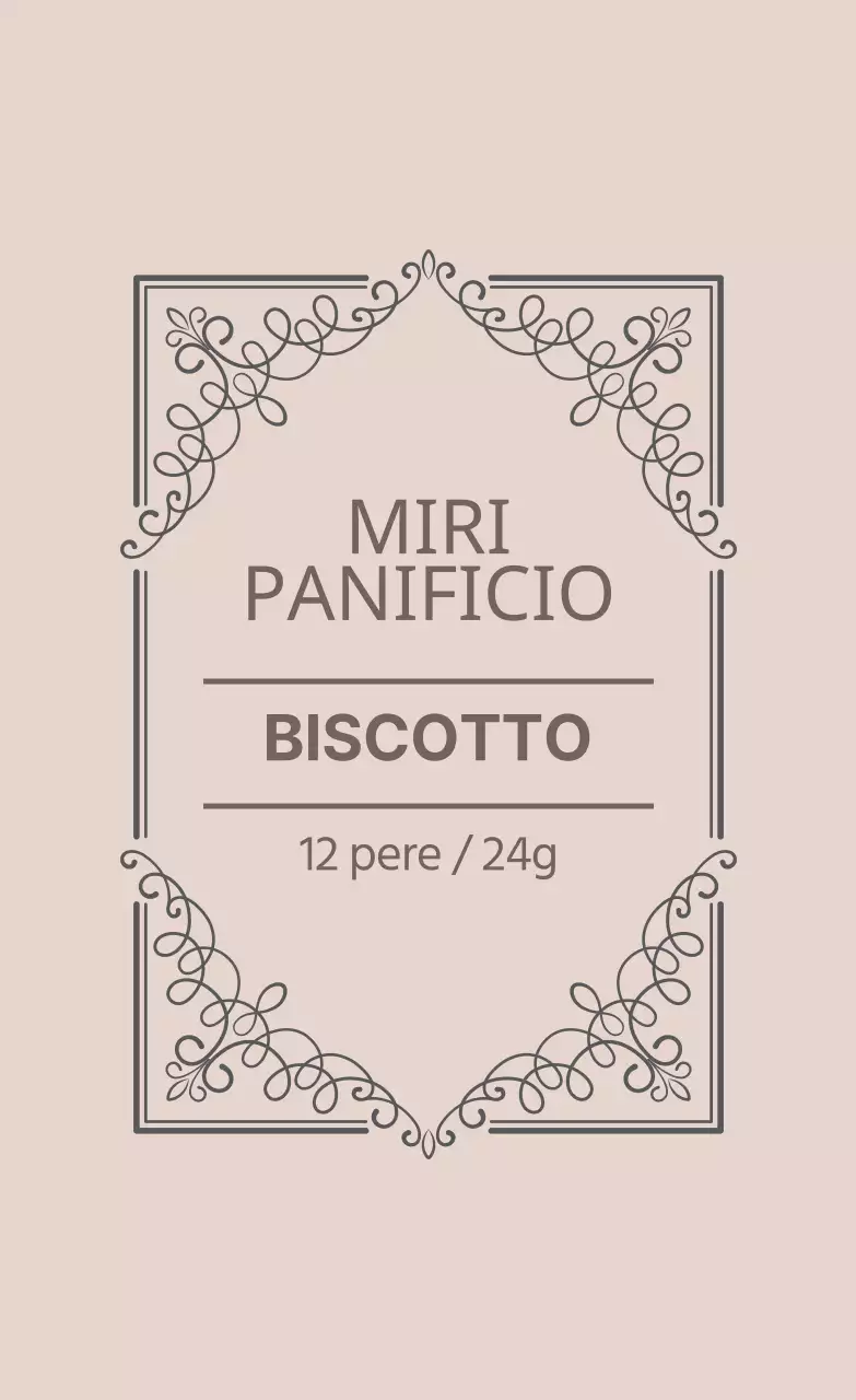 Etichette illustrate per biscotti da forno grigio beige