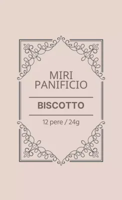 Etichette illustrate per biscotti da forno grigio beige