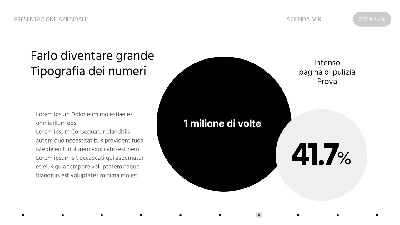 Una proposta commerciale pulita in un'infografica monotona