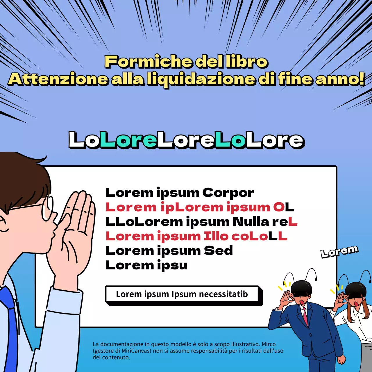 Consigli e trucchi fiscali per la fine dell'anno in un concetto divertente e cartoonesco