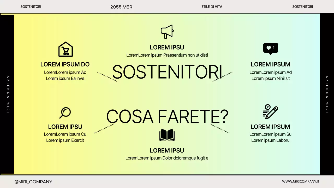 La semplice presentazione aziendale di Gradient per il kickoff