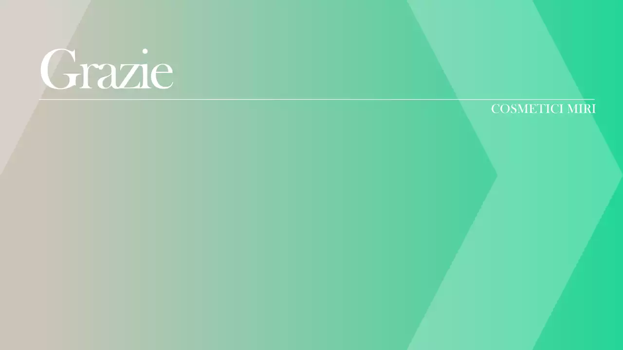 Piano di promozione dei cosmetici puliti a gradiente verde e beige