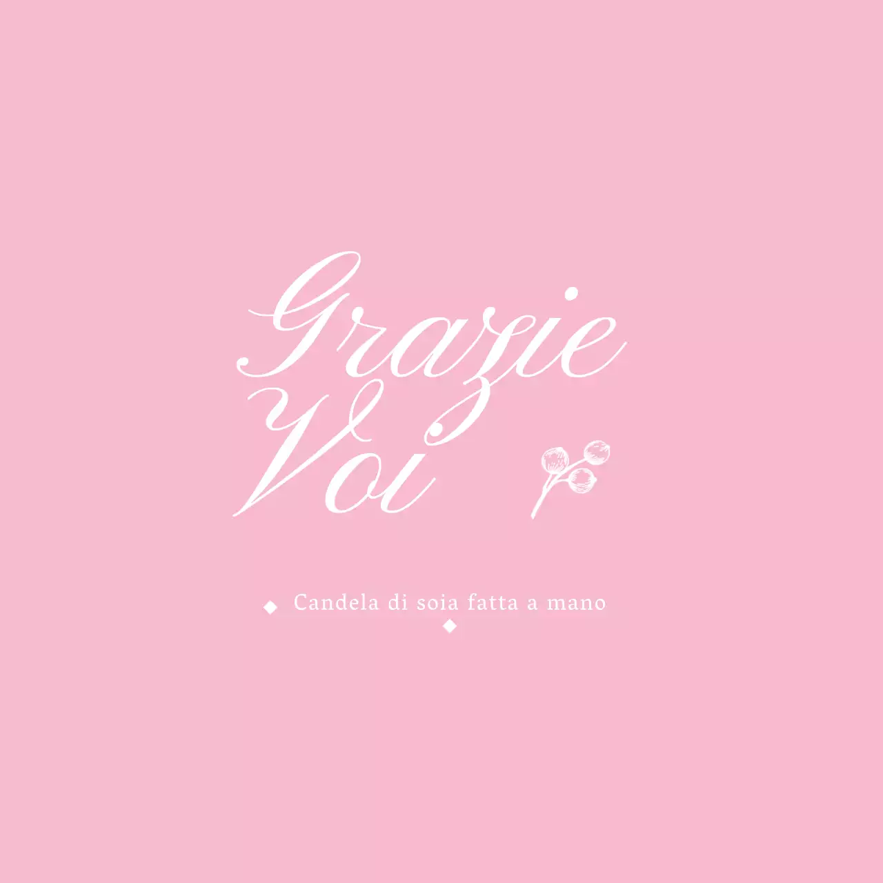 Candela di soia fatta a mano