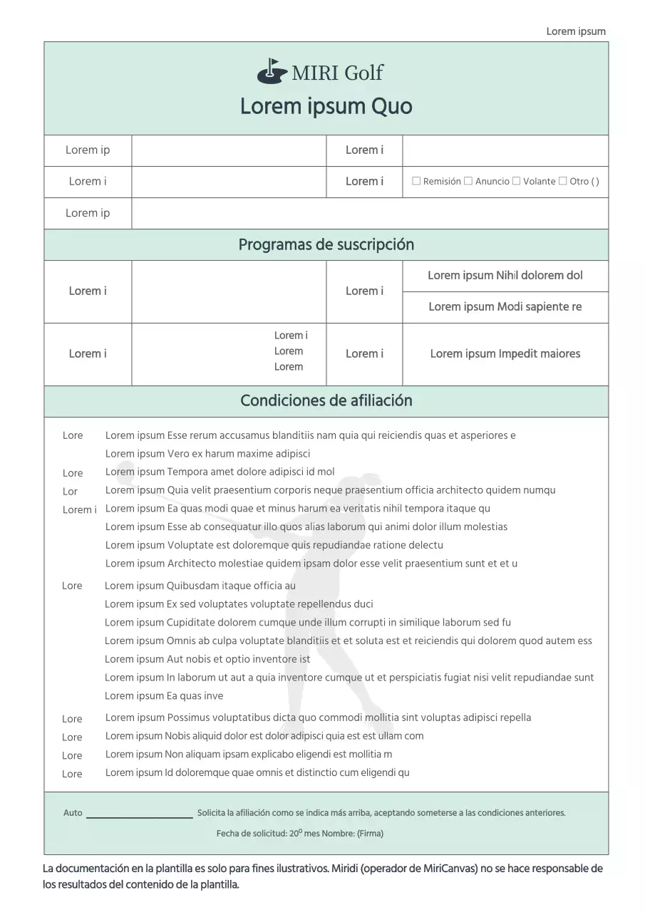 Green Contrato de pre-golf Inscripción Abono de golf Términos y condiciones Normas y reglamentos Política de reembolso