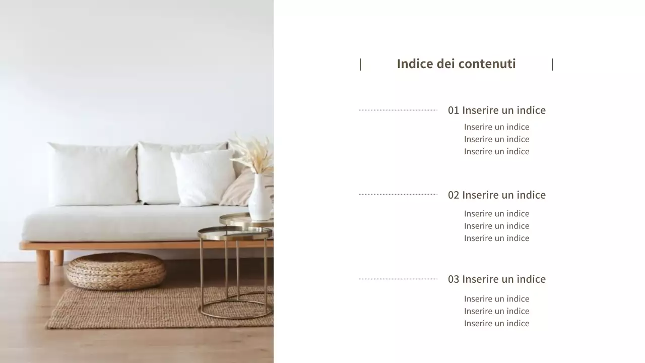 Modello di interno emozionale in tonalità marrone