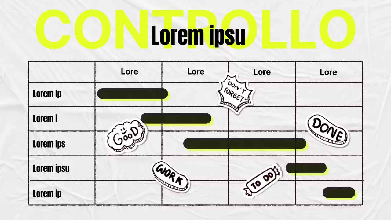 Minuti di studio semplici in giallo e grigio