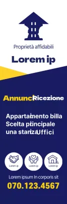 Annunci immobiliari in blu navy