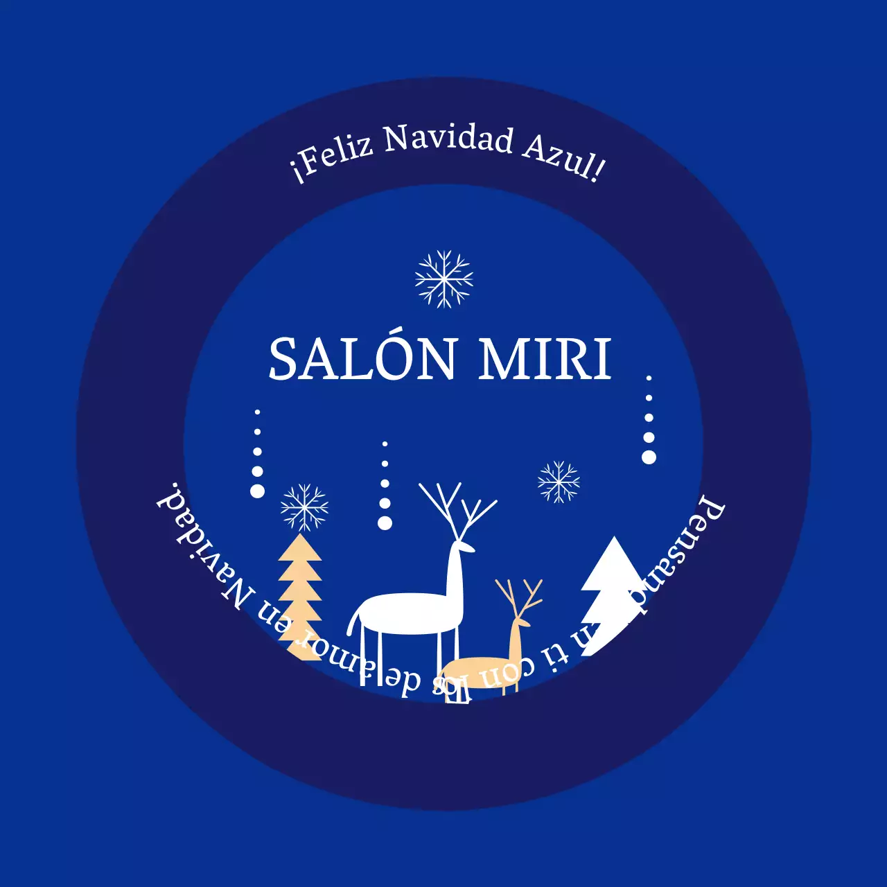 Etiquetas ilustradas azules para regalos de Navidad